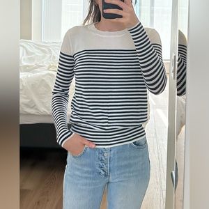 J Crew Navy Striped Sweater, XXS